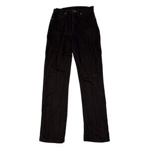 Wrangler 112315293 Cowboy Cut Black Slim Fit Jeans Womens Size 9x32 Black Denim